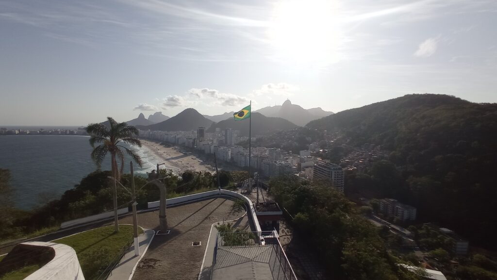 The view over Copacabana beach from Duque de Caxias fort