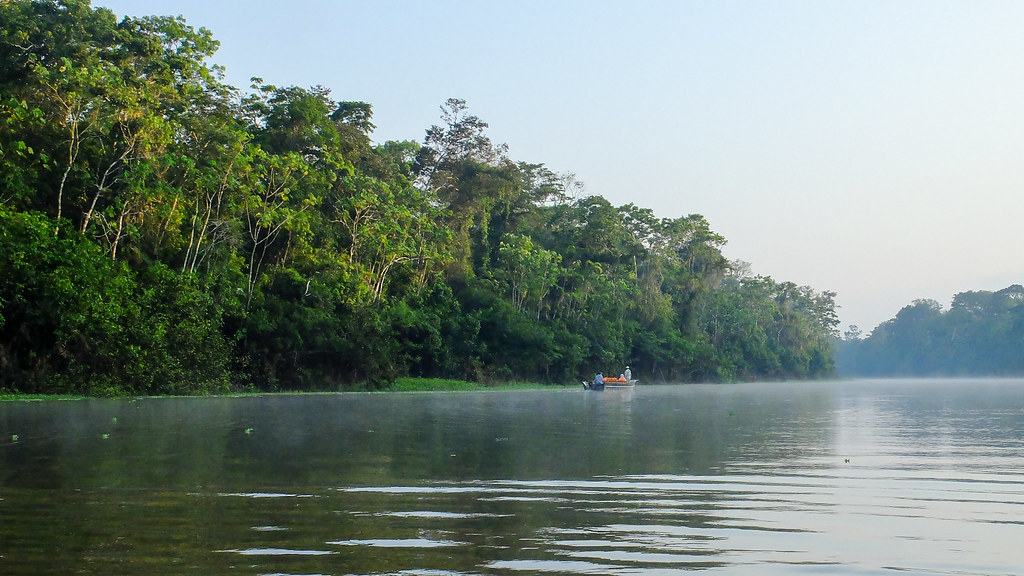 A boat on the Amazon river