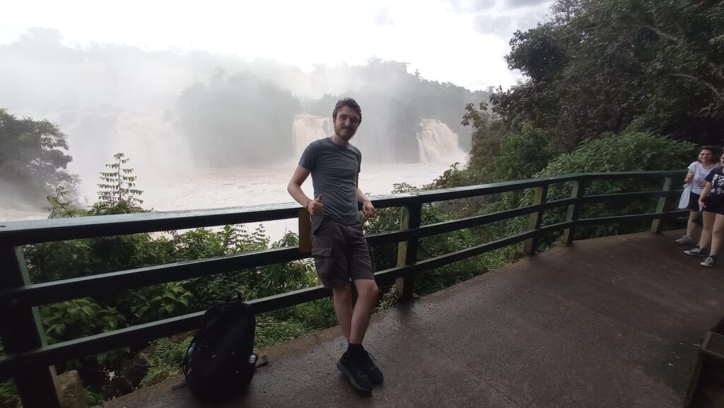 The walkway near Brazil's Iguacu Falls